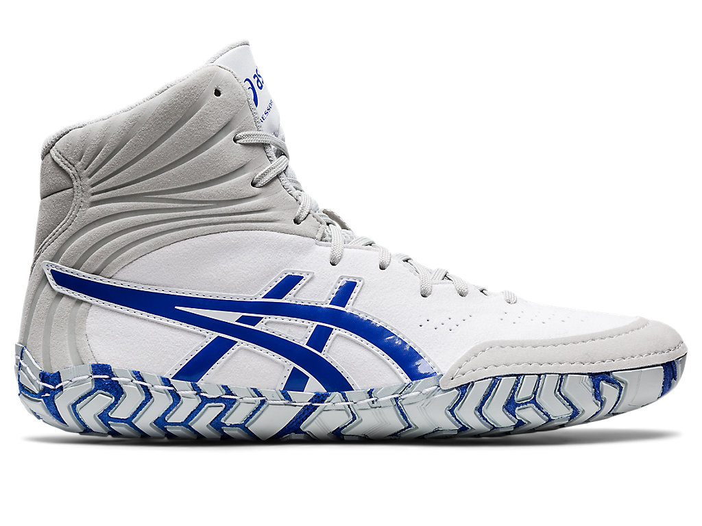 Asics Aggressor 5 Zápasnícke Topánky Panske Biele Modre | 1476-KWJGQ