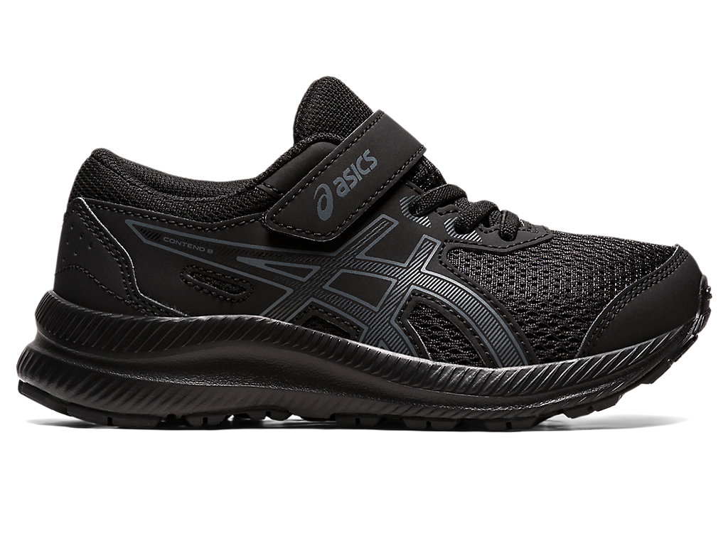 Asics Contend 8 Pre-School Running Shoes Detske Čierne Siva | 2310-FYCZP