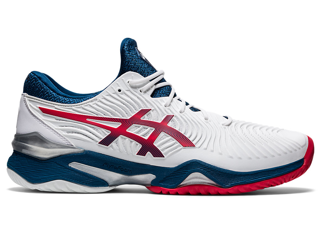 Asics Court Ff 2 Tenisove Tenisky Panske Biele Modre | 4691-GRWHD