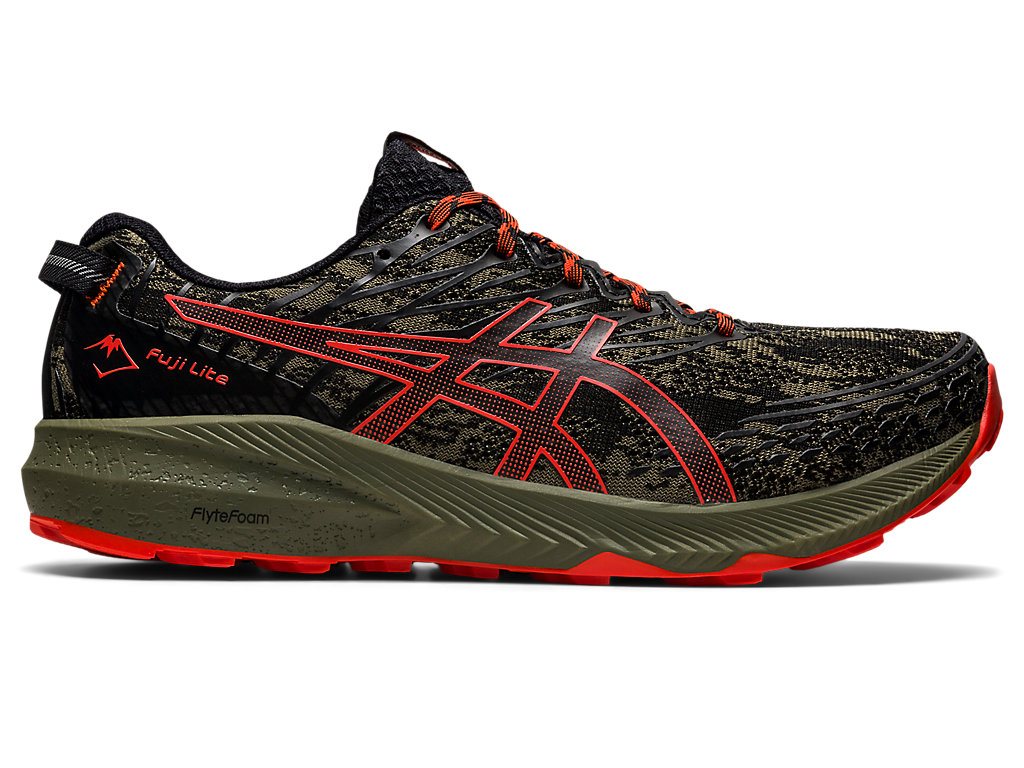 Asics Fuji Lite 3 Trailove Bezecke Tenisky Panske Zelene Ruzove | 8254-VACUG