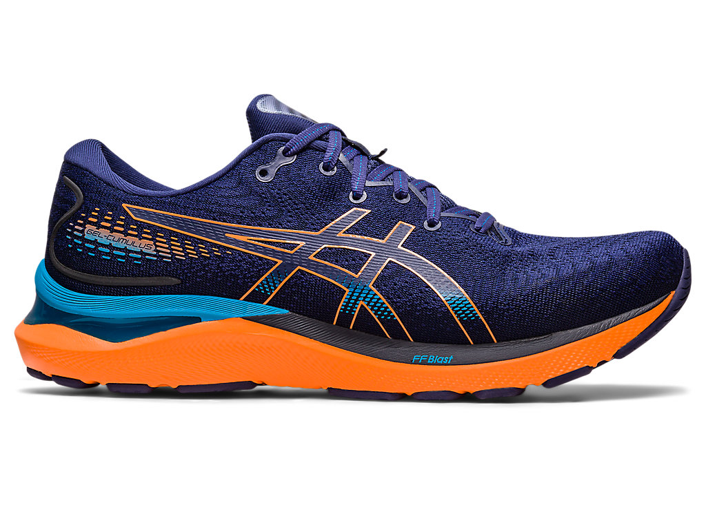 Asics Gel-Cumulus 24 Running Shoes Panske Indigo Modre Oranžové | 8370-TPDWL