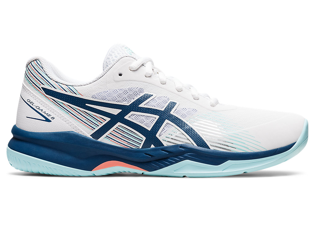 Asics Gel-Game 8 Tenisove Tenisky Damske Biele Svetlo Indigo | 0762-KDZIC