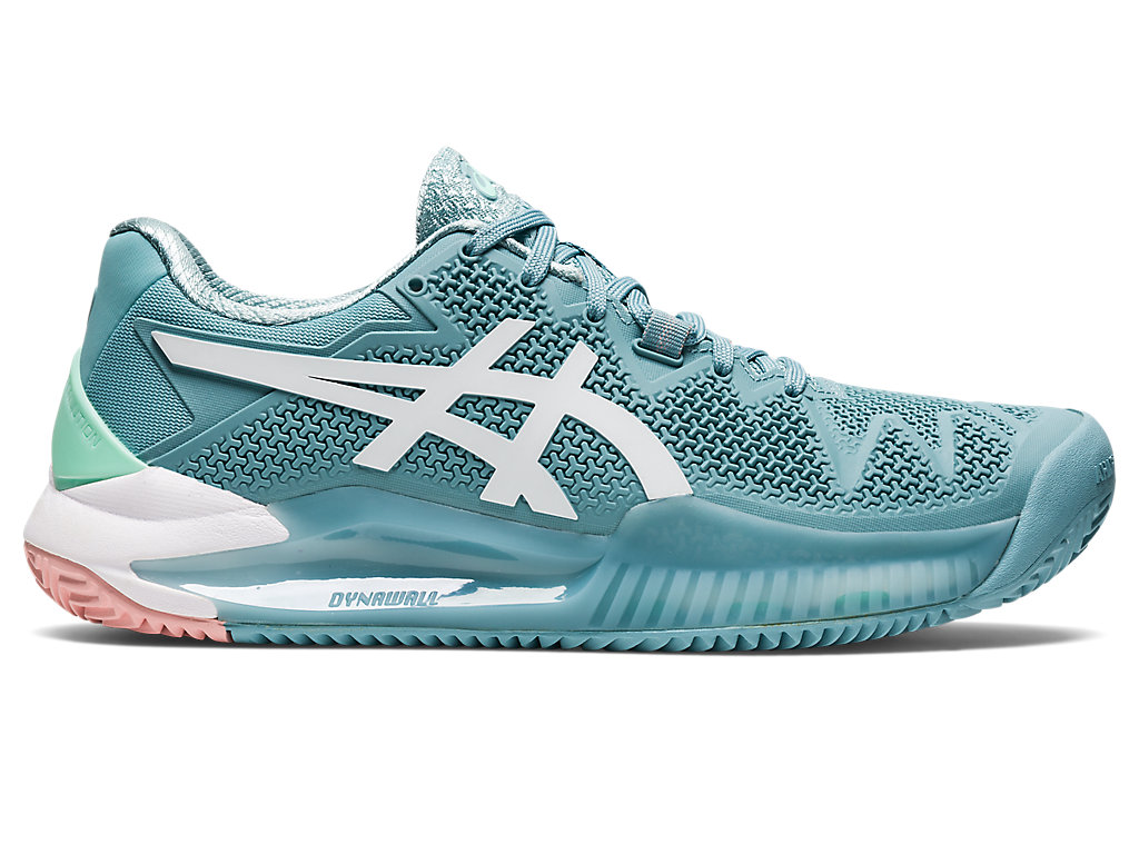 Asics Gel-Resolution 8 Clay Tenisove Tenisky Damske Modre Biele | 2915-GPKHT