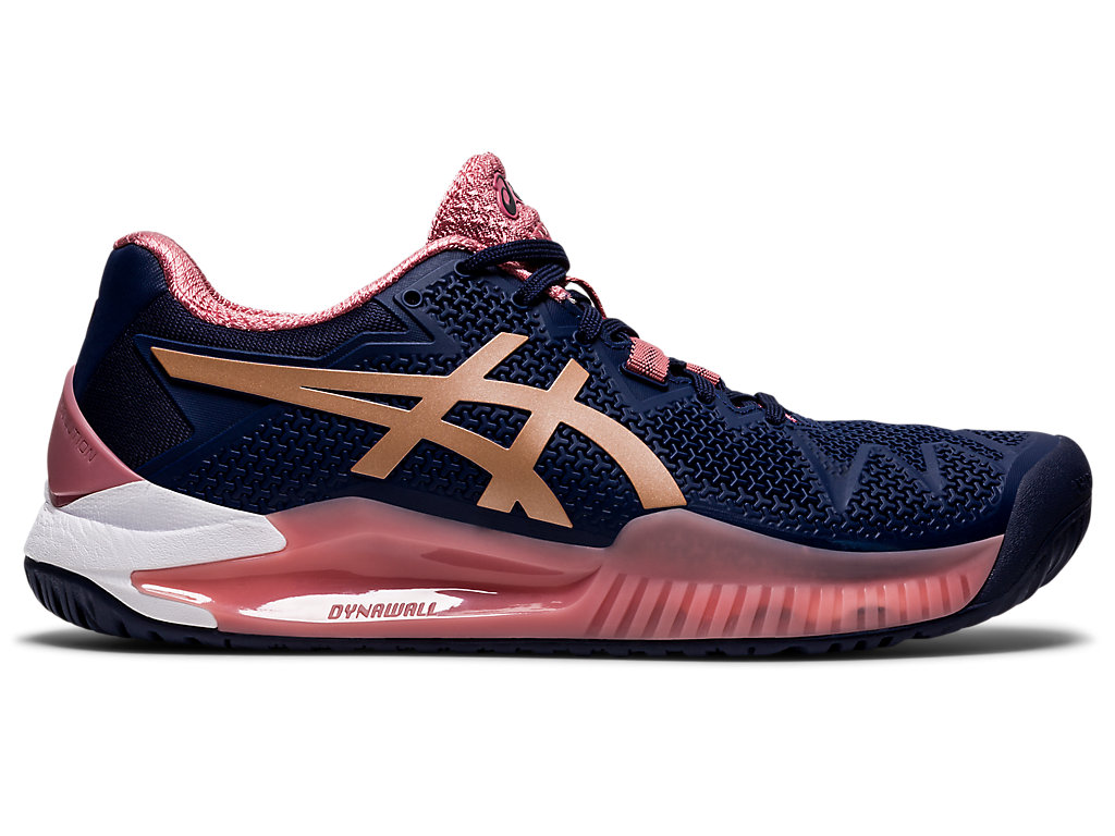 Asics Gel-Resolution 8 Tenisove Tenisky Damske Námornícka Modrá Ruzove Zlate | 1843-JIDCH