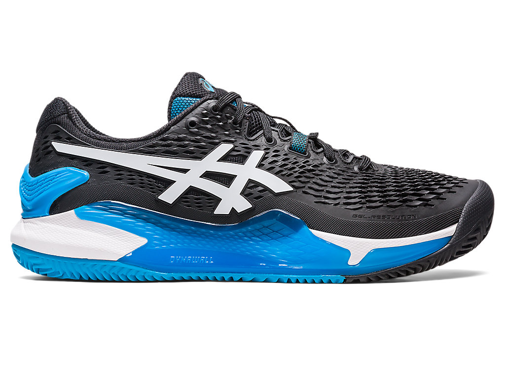 Asics Gel-Resolution 9 Clay Tenisove Tenisky Panske Čierne Biele | 5702-RUGHC