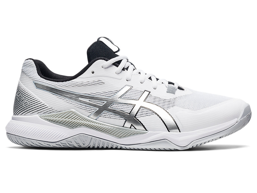 Asics Gel-Tactic Tenisky Na Volejbal Panske Biele Strieborne | 9381-RIVUZ