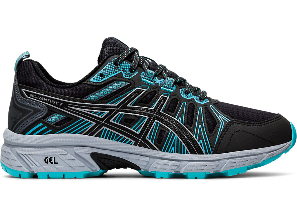 Asics Gel-Venture 7 (D) Trailove Bezecke Tenisky Damske Tmavo Siva Čierne | 1730-OFGRL