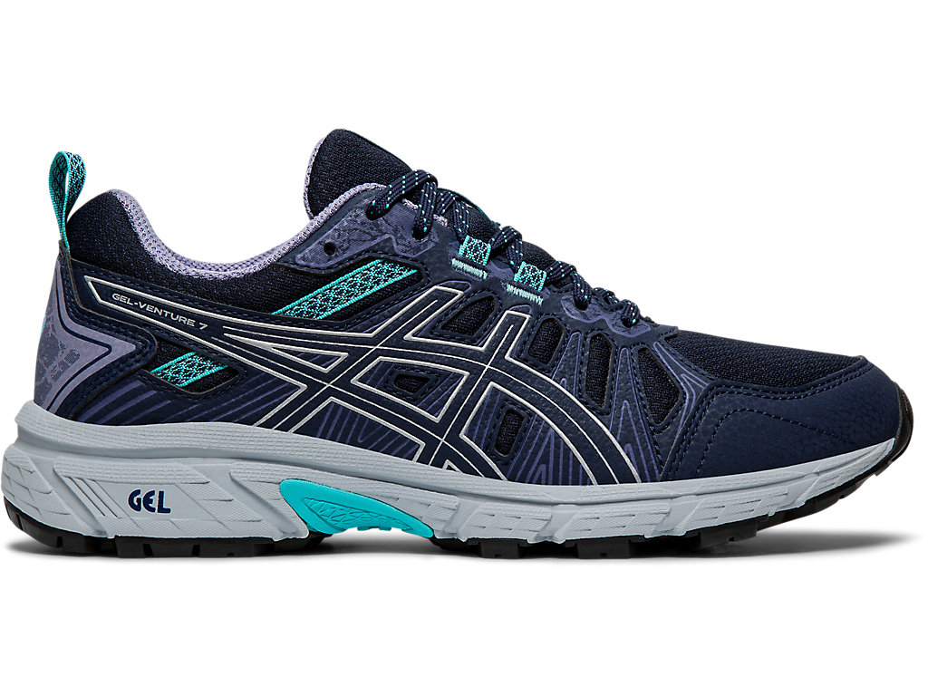 Asics Gel-Venture 7 (D) Trailove Bezecke Tenisky Damske Čierne Strieborne | 2073-GIPMQ