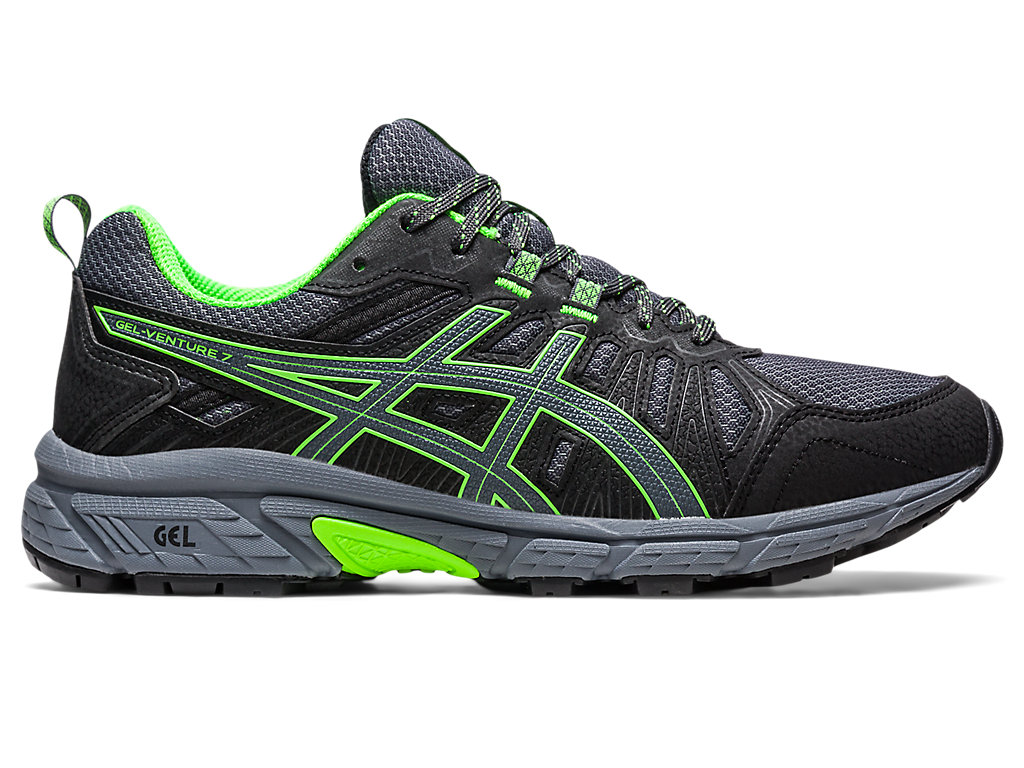 Asics Gel-Venture 7 Trailove Bezecke Tenisky Panske Tmavo Siva Zelene | 6581-QDRLC