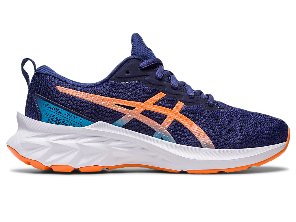 Asics Novablast 2 Grade School Running Shoes Detske Indigo Modre Oranžové Koralove | 1287-BXQLE