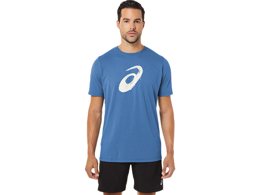 Asics Paintbrush Sleeve Tee Tricko Damske Modre | 7506-XZRQI