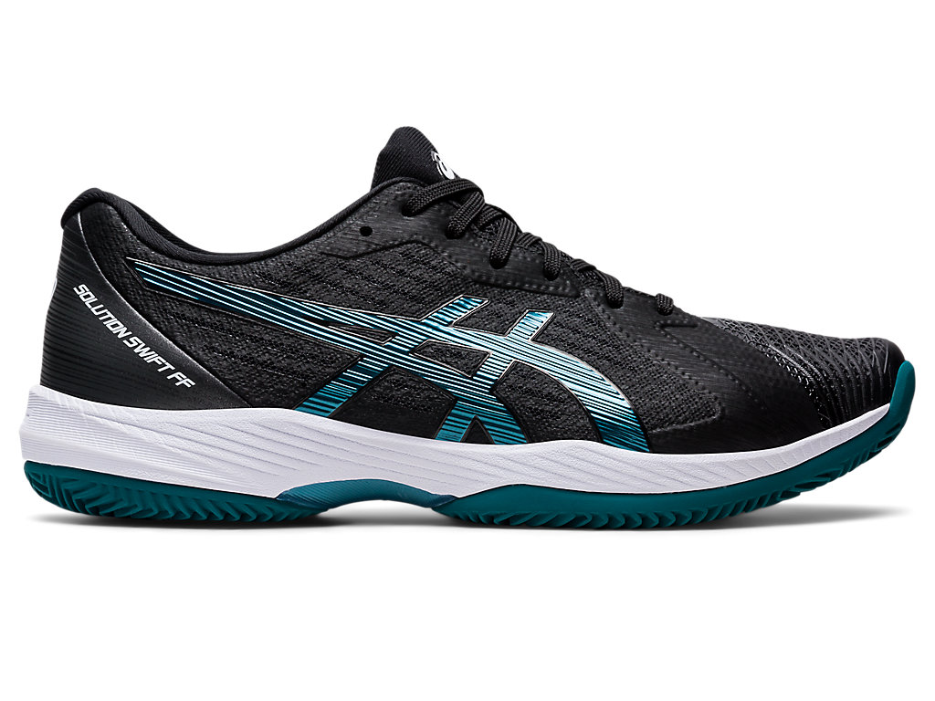 Asics Solution Swift Ff Clay Tenisove Tenisky Panske Čierne Tmavo Zelene | 5108-NWQOX