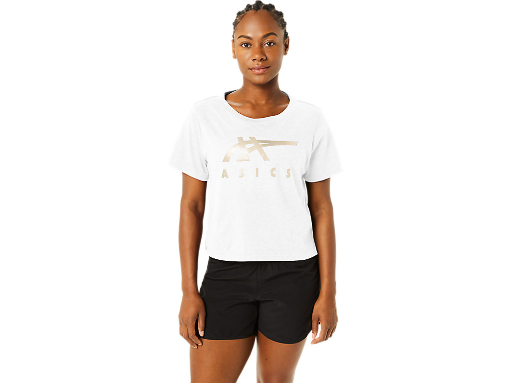 Asics Stripes Sleeve Boxy Tee Tricko Damske Biele | 3129-LBKZU