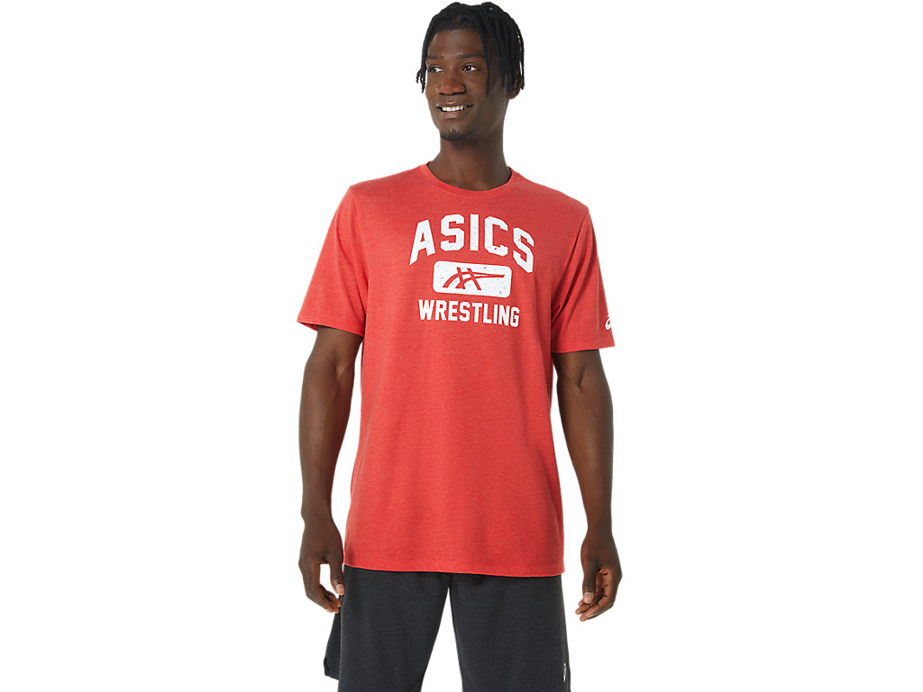 Asics Unisex Wrestling Grafika Tee Tricko Panske Červené | 0289-CPOFE