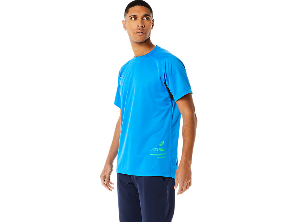 Asics Active Sleeve Tricko Panske Modre | 5018-BHGLY