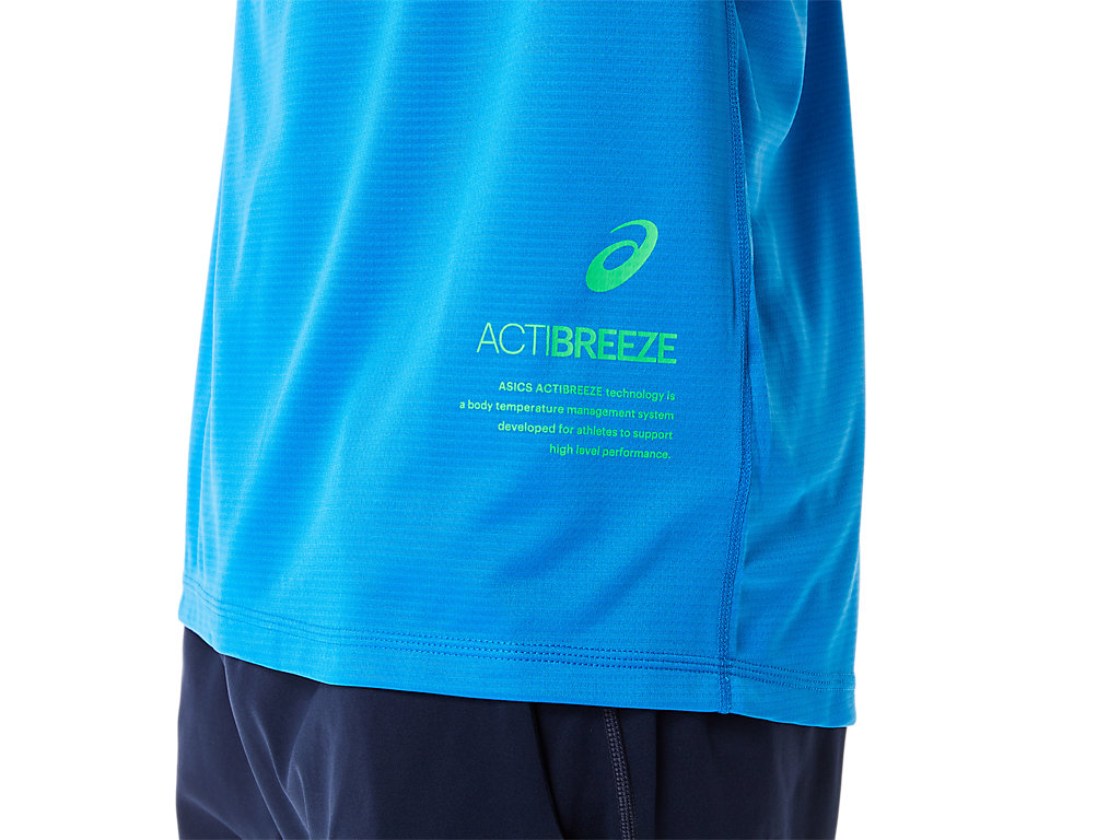 Asics Active Sleeve Tricko Panske Modre | 5018-BHGLY