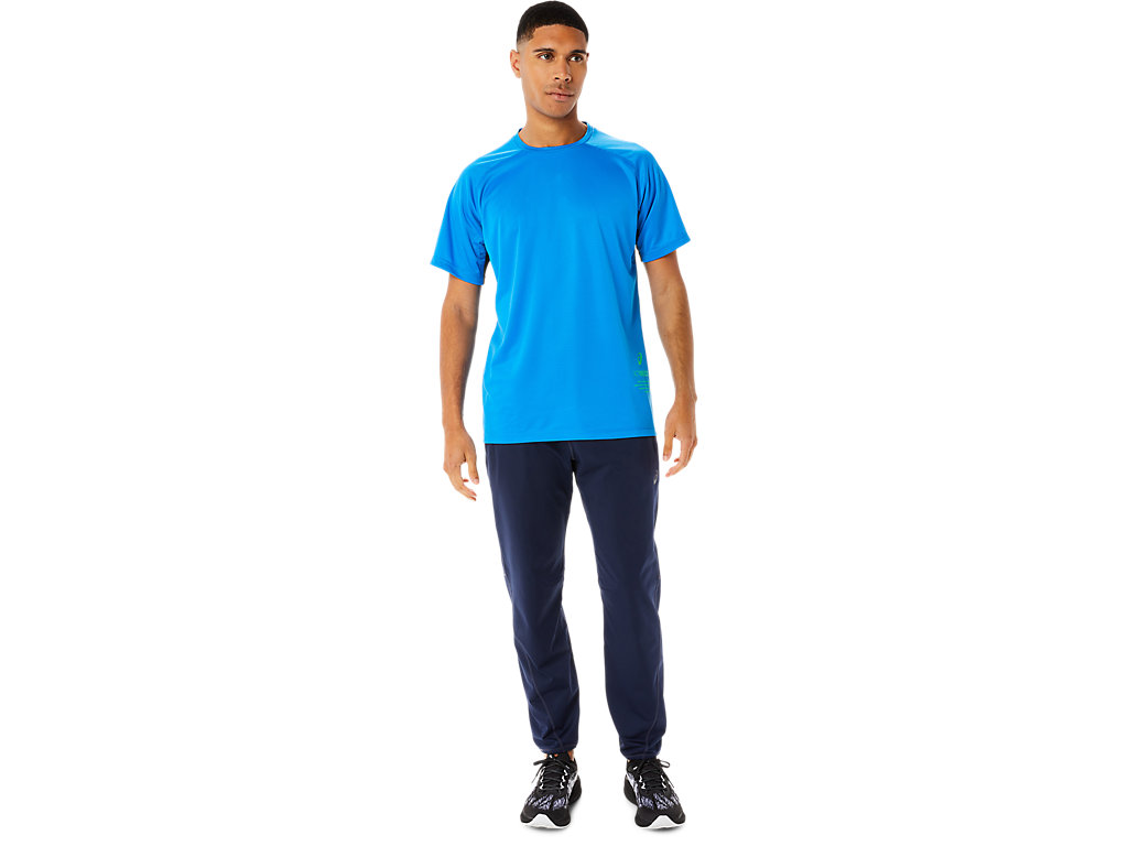 Asics Active Sleeve Tricko Panske Modre | 5018-BHGLY