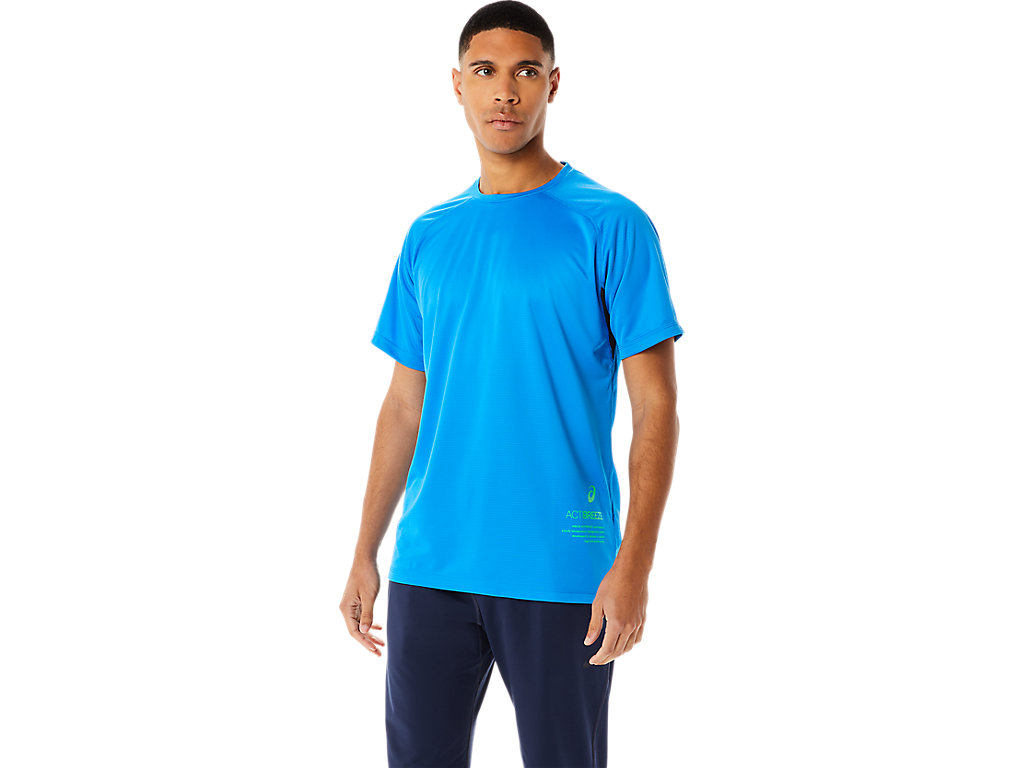 Asics Active Sleeve Tricko Panske Modre | 5018-BHGLY