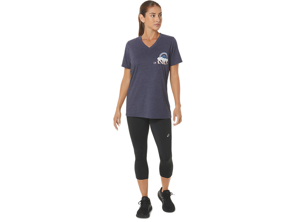 Asics Adventure Alanna Vneck Tricko Damske Námornícka Modrá | 6471-XWYUB