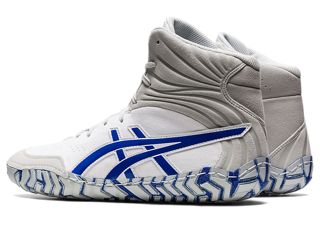 Asics Aggressor 5 Zápasnícke Topánky Panske Biele Modre | 1476-KWJGQ