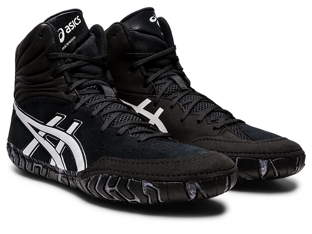 Asics Aggressor 5 Zápasnícke Topánky Panske Čierne Biele | 4962-VILFE