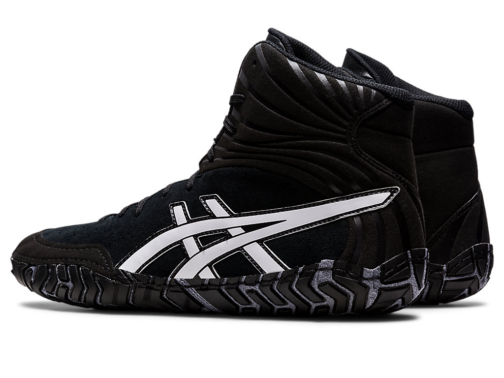 Asics Aggressor 5 Zápasnícke Topánky Panske Čierne Biele | 4962-VILFE