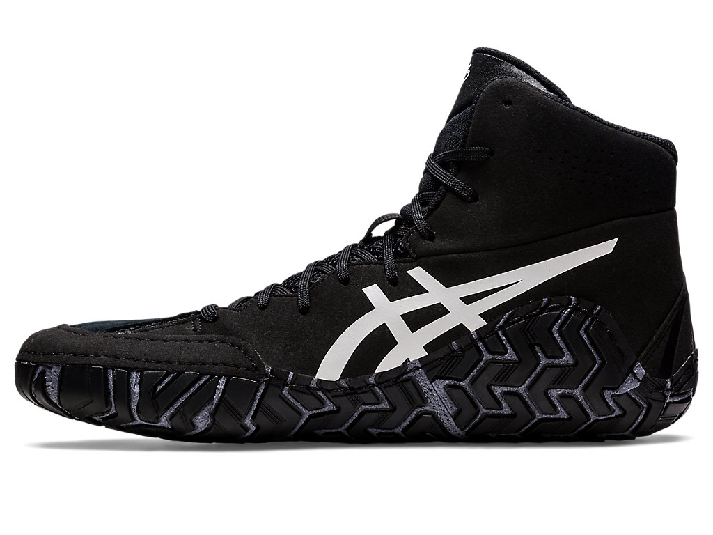 Asics Aggressor 5 Zápasnícke Topánky Panske Čierne Biele | 4962-VILFE