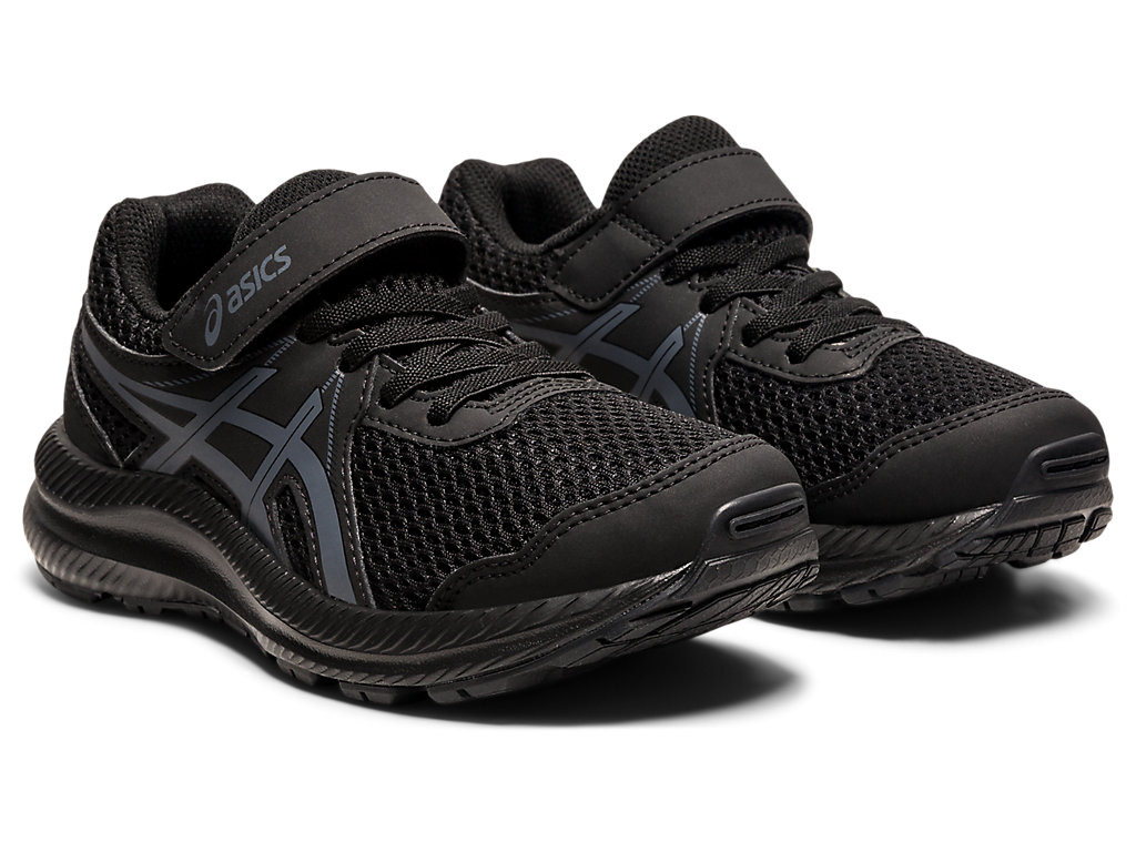 Asics Contend 7 Pre-School Running Shoes Detske Čierne Siva | 2576-ZSANK