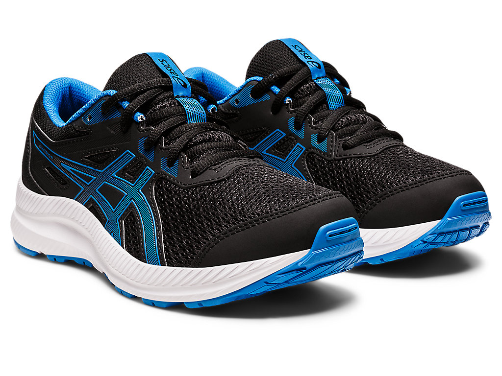 Asics Contend 8 Grade School Running Shoes Detske Čierne Modre | 6241-ZURTA