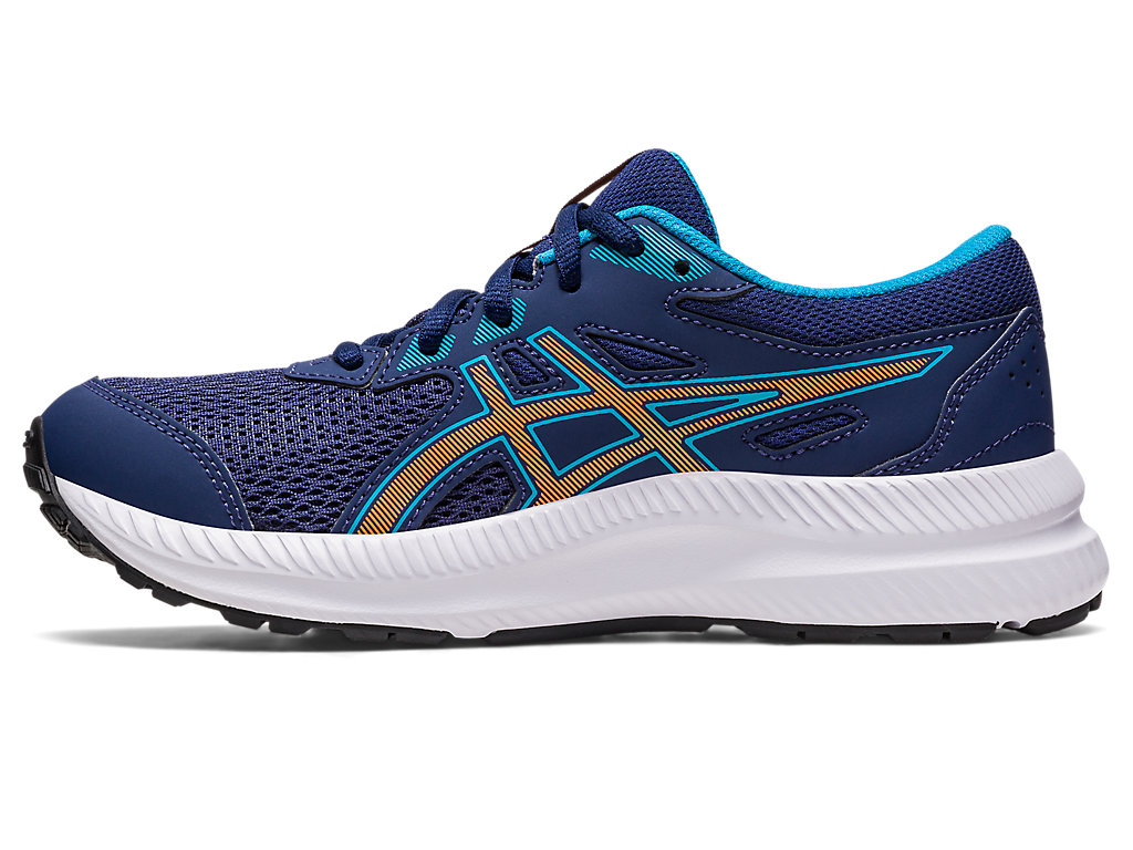 Asics Contend 8 Grade School Running Shoes Detske Indigo Modre Oranžové Koralove | 6975-MKHSJ