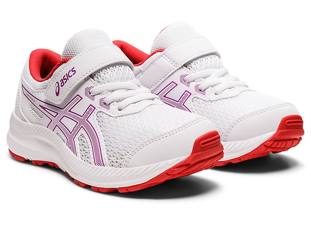 Asics Contend 8 Pre-School Running Shoes Detske Biele Nachový | 4079-OQDAT