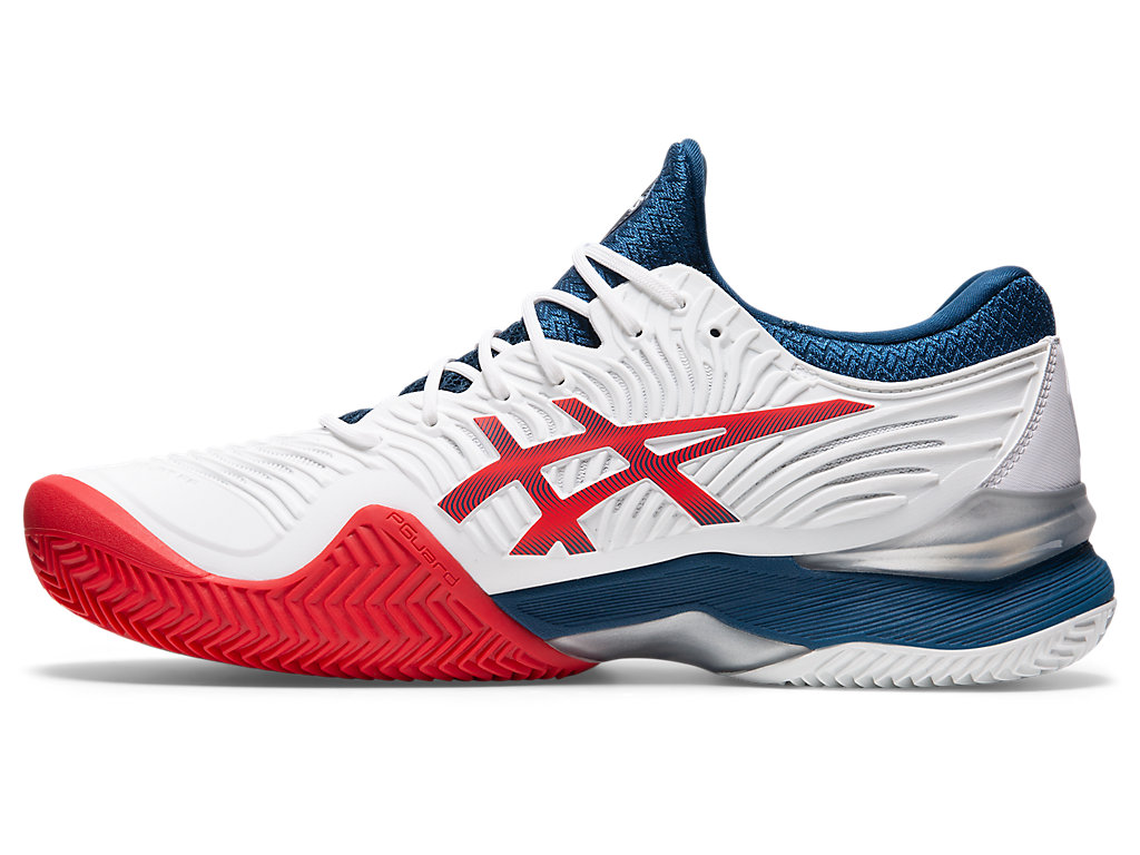 Asics Court Ff 2 Clay Tenisove Tenisky Panske Biele Modre | 7403-PQRBN