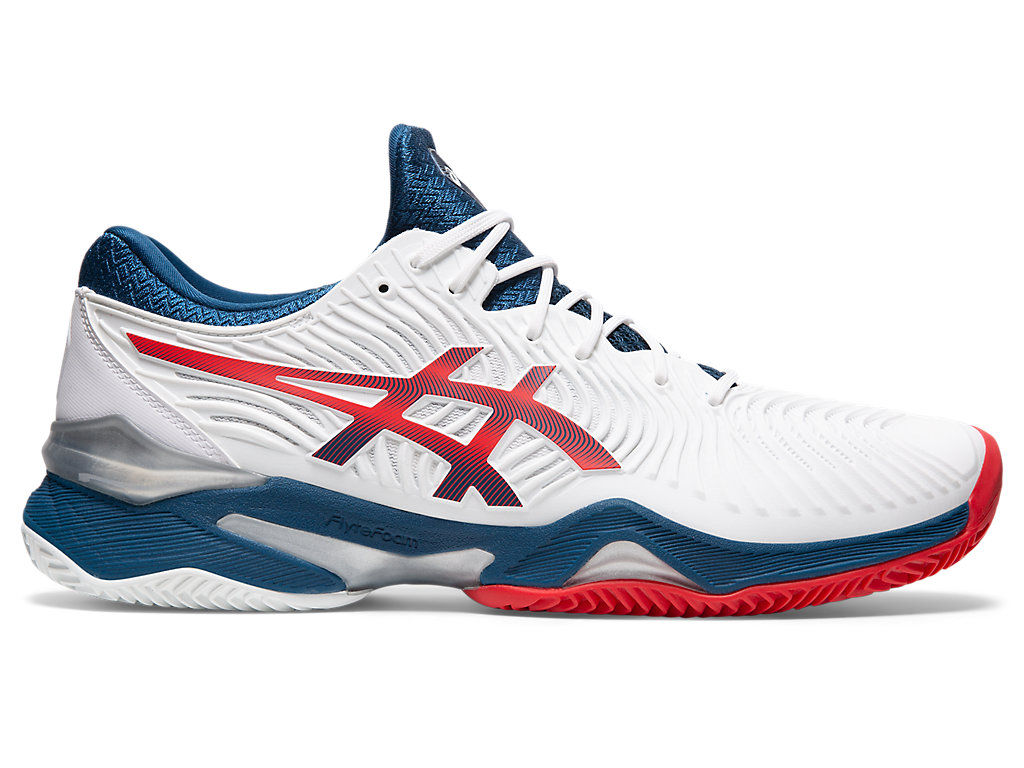 Asics Court Ff 2 Clay Tenisove Tenisky Panske Biele Modre | 7403-PQRBN