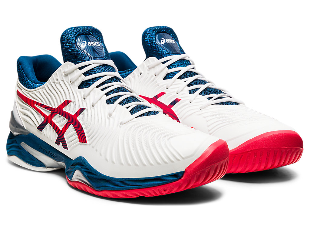 Asics Court Ff 2 Tenisove Tenisky Panske Biele Modre | 4691-GRWHD