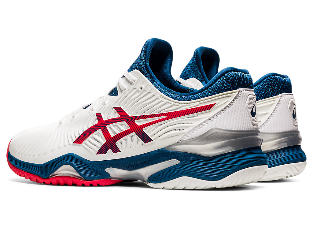 Asics Court Ff 2 Tenisove Tenisky Panske Biele Modre | 4691-GRWHD