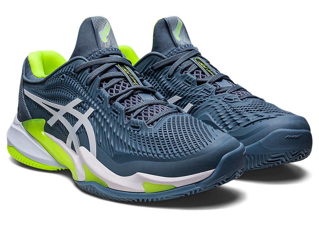 Asics Court Ff 3 Clay Tenisove Tenisky Panske Siva Modre Biele | 3642-MZRXO