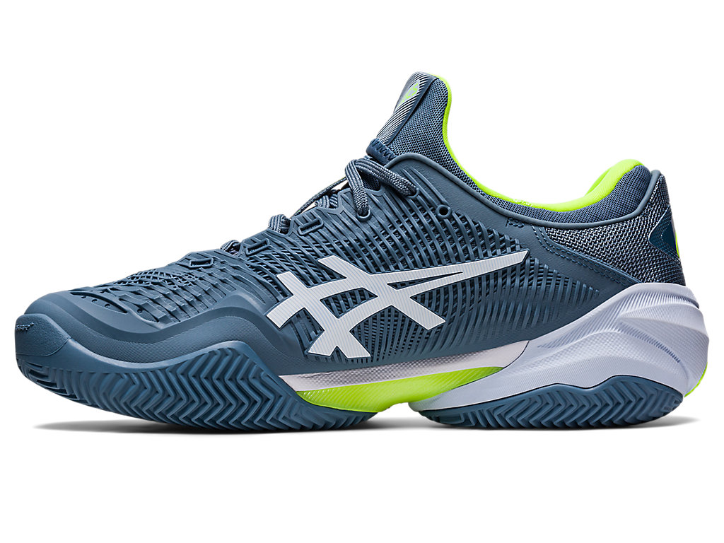 Asics Court Ff 3 Clay Tenisove Tenisky Panske Siva Modre Biele | 3642-MZRXO