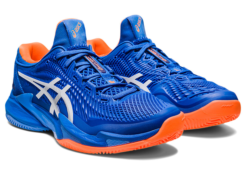 Asics Court Ff 3 Novak Clay Tenisove Tenisky Panske Modre Biele | 5941-OUWGV