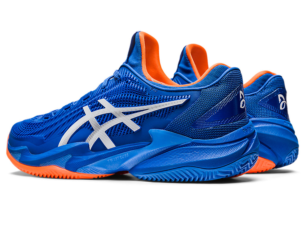 Asics Court Ff 3 Novak Clay Tenisove Tenisky Panske Modre Biele | 5941-OUWGV