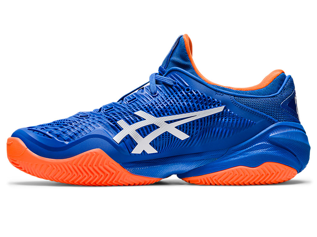 Asics Court Ff 3 Novak Clay Tenisove Tenisky Panske Modre Biele | 5941-OUWGV