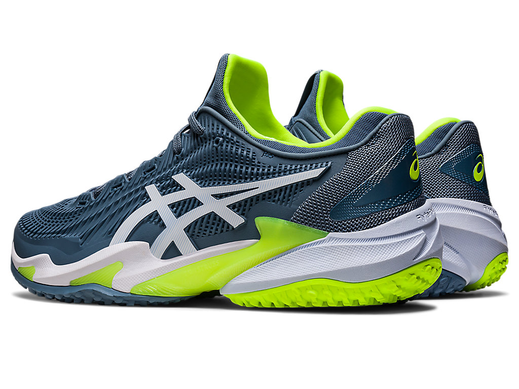 Asics Court Ff 3 Oc Tenisove Tenisky Panske Siva Modre Biele | 7831-HOGFC