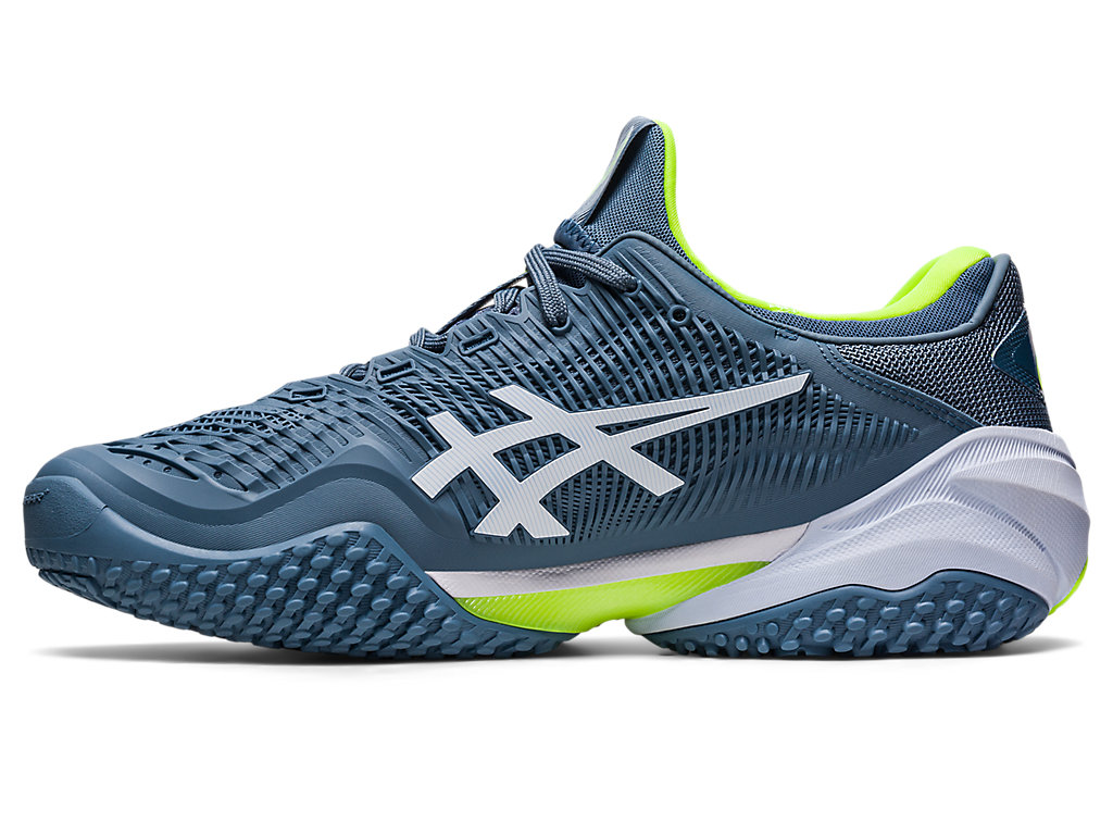 Asics Court Ff 3 Oc Tenisove Tenisky Panske Siva Modre Biele | 7831-HOGFC