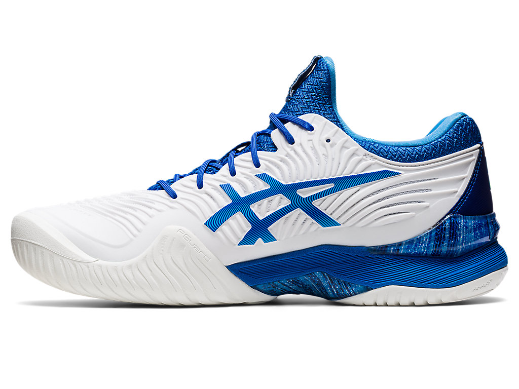 Asics Court Ff Novak Tenisove Tenisky Panske Biele Modre | 7810-DSHBR