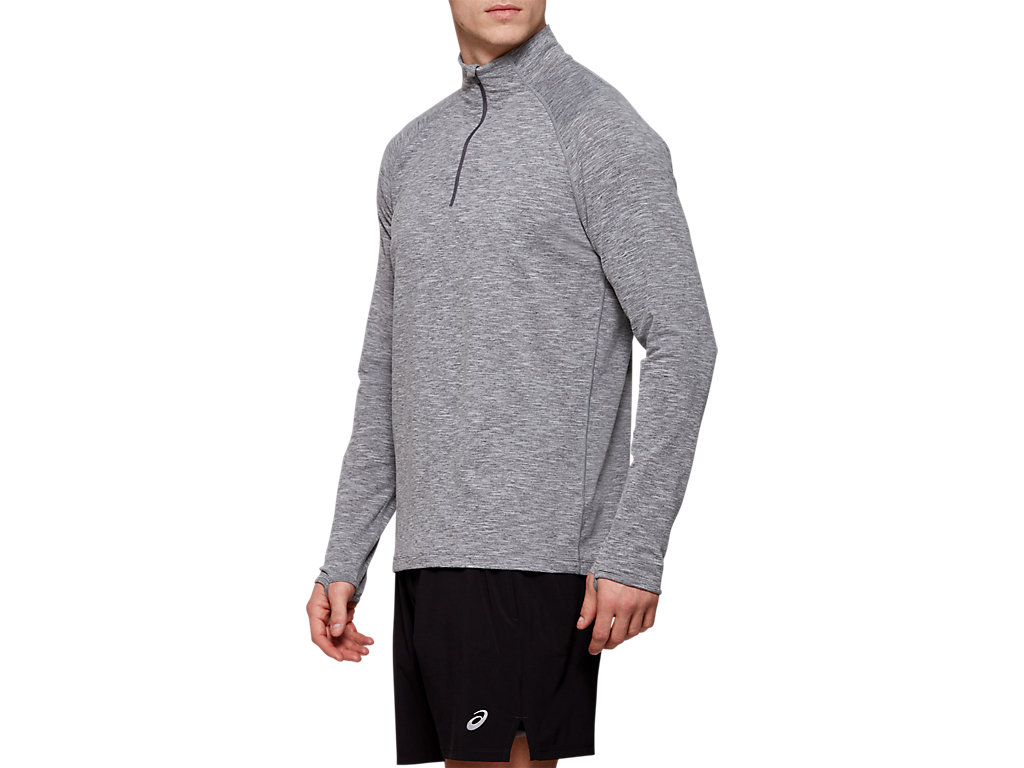 Asics Dorai Quarter Zip Mikiny S Kapucňou Panske Tmavo Siva | 5389-JFLUH