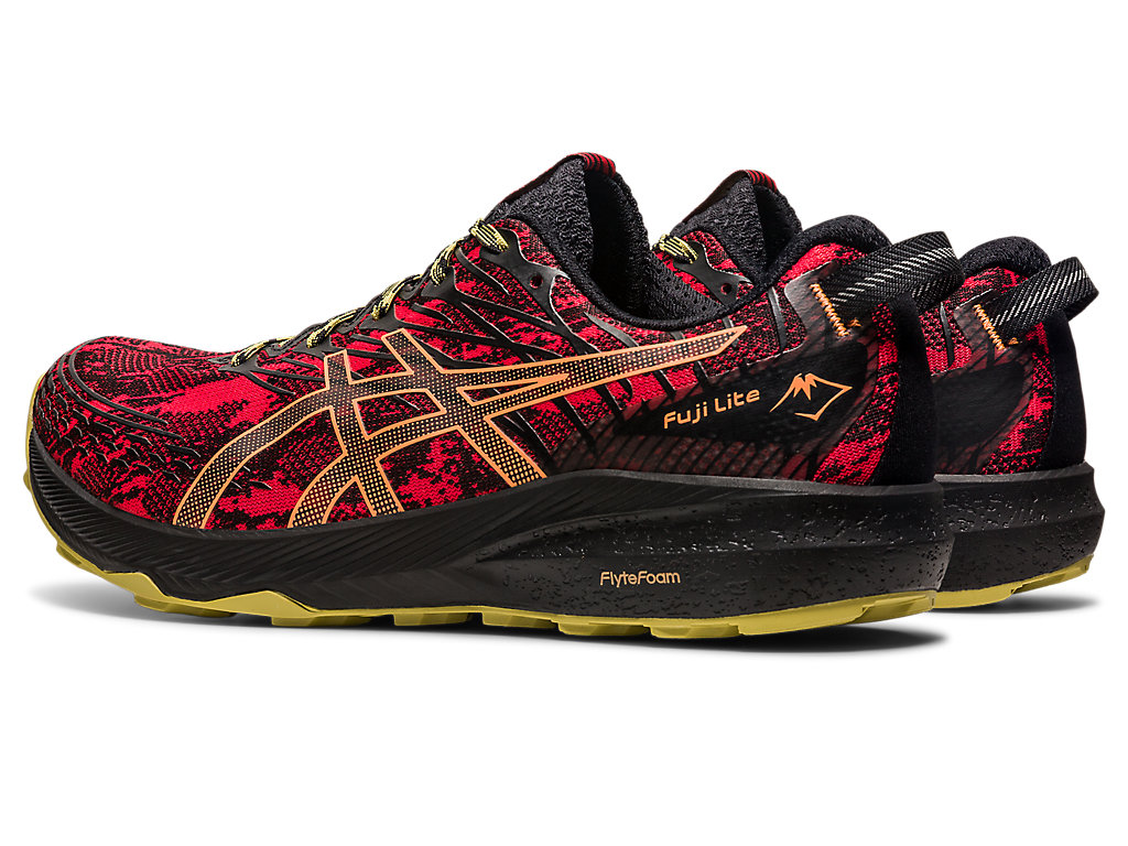 Asics Fuji Lite 3 Trailove Bezecke Tenisky Panske Červené Čierne | 6283-OSYPK