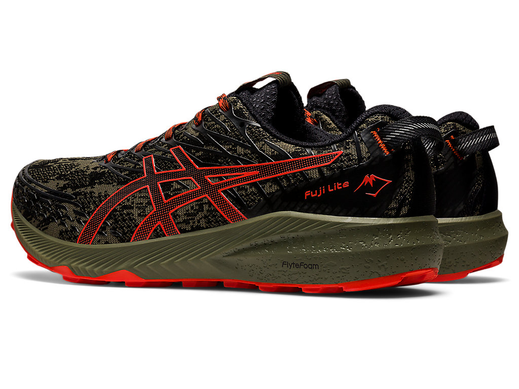 Asics Fuji Lite 3 Trailove Bezecke Tenisky Panske Zelene Ruzove | 8254-VACUG