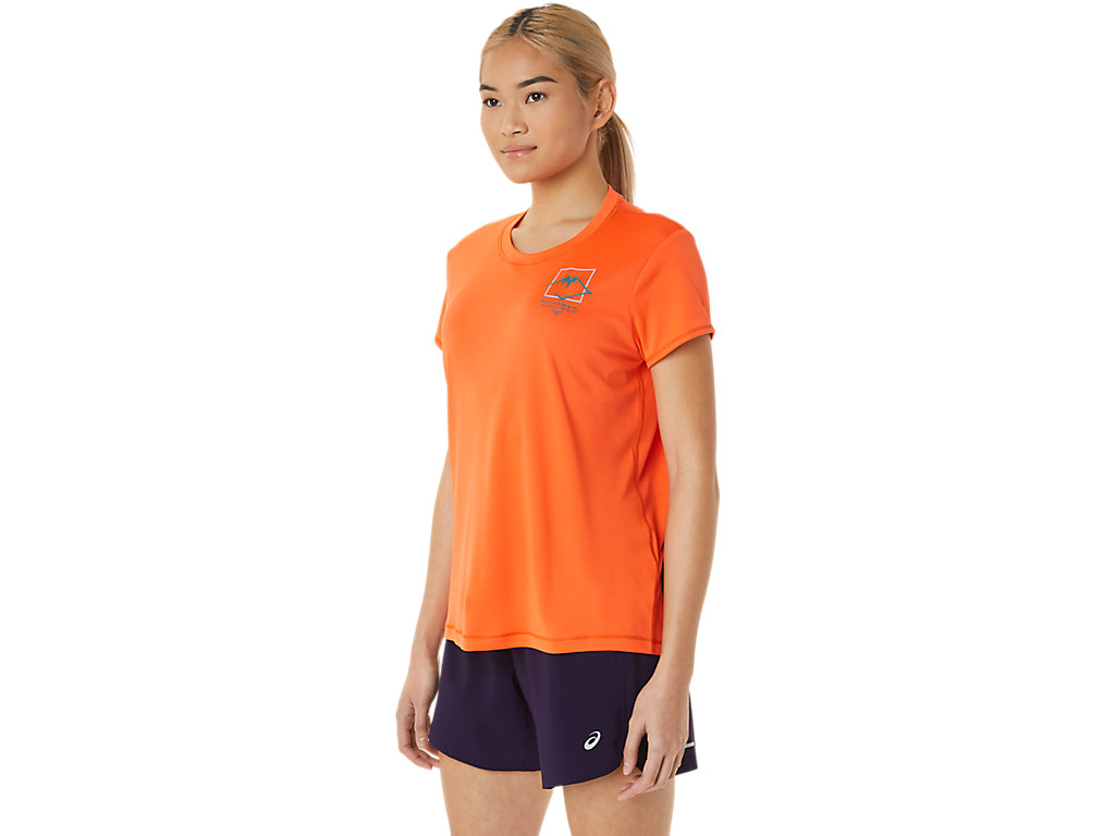 Asics Fujitrail Logo Sleeve Tricko Damske Oranžové | 8731-JBYQT