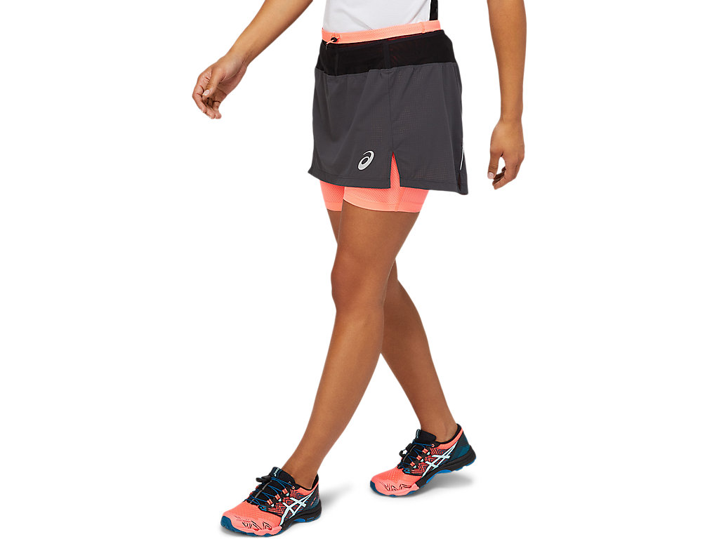 Asics Fujitrail Skort Sukne Damske Tmavo Siva Koralove | 1640-ZIJRD