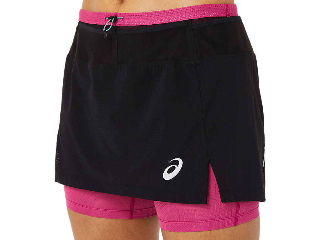 Asics Fujitrail Skort Sukne Damske Čierne Fuchsie Červené | 4927-VBCXA