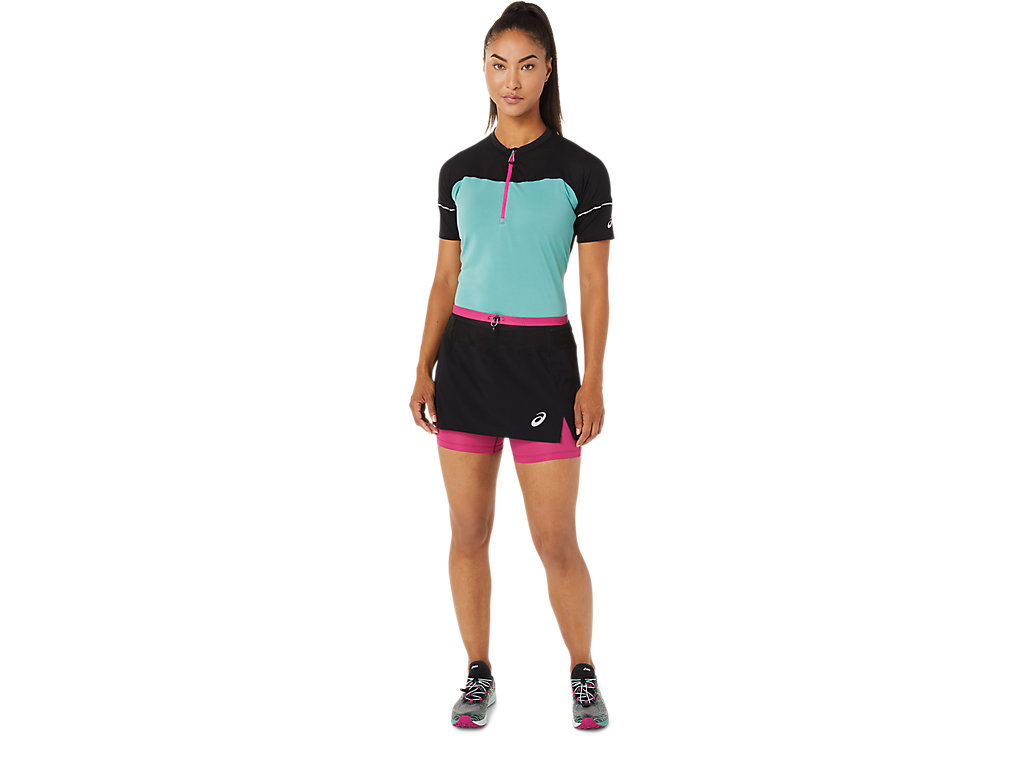 Asics Fujitrail Skort Sukne Damske Čierne Fuchsie Červené | 4927-VBCXA